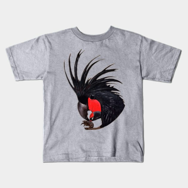 Palm Cockatoo Kids T-Shirt by tavartist